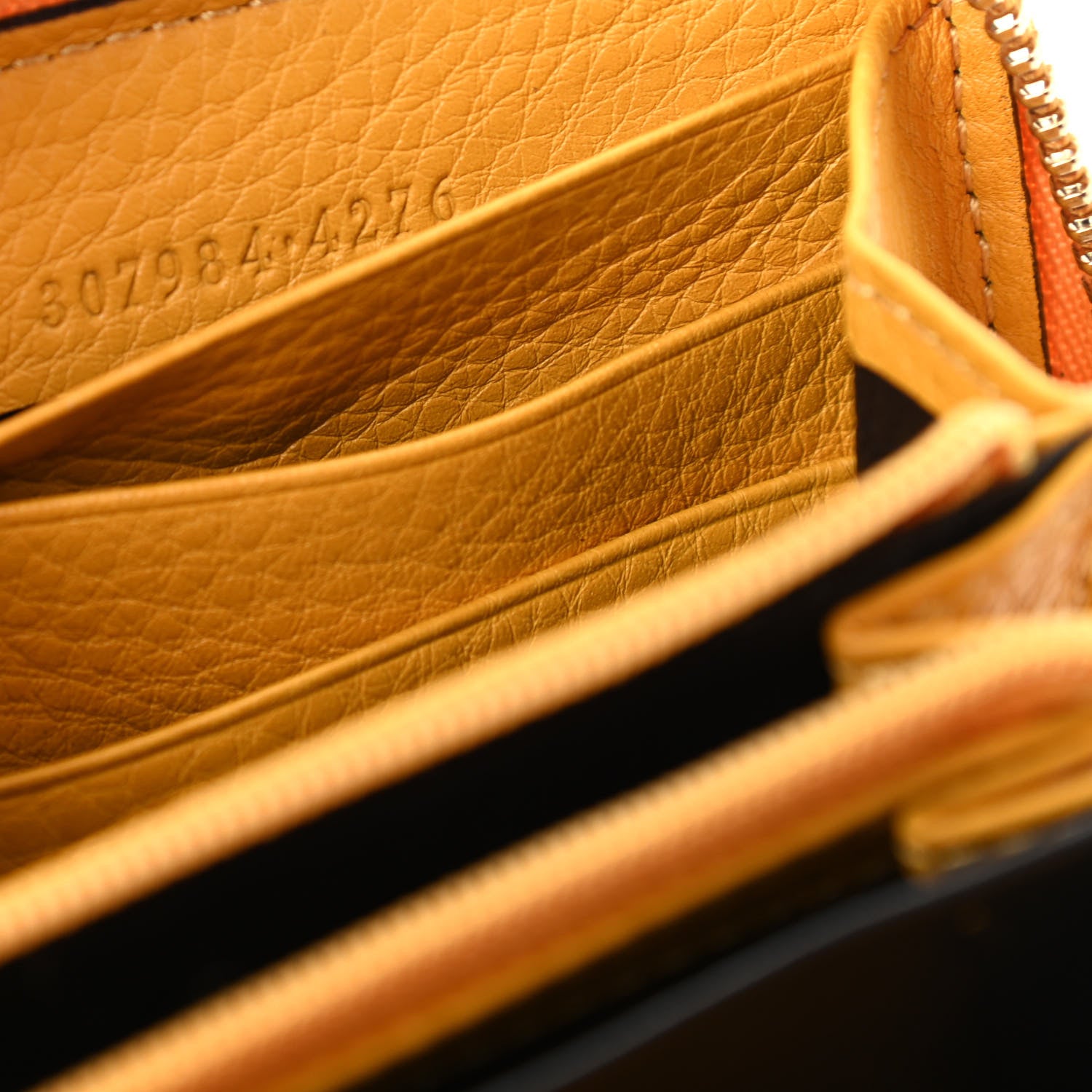 Gucci Monogram Bamboo Tassel Zip Around Wallet Yellow 7 of 8