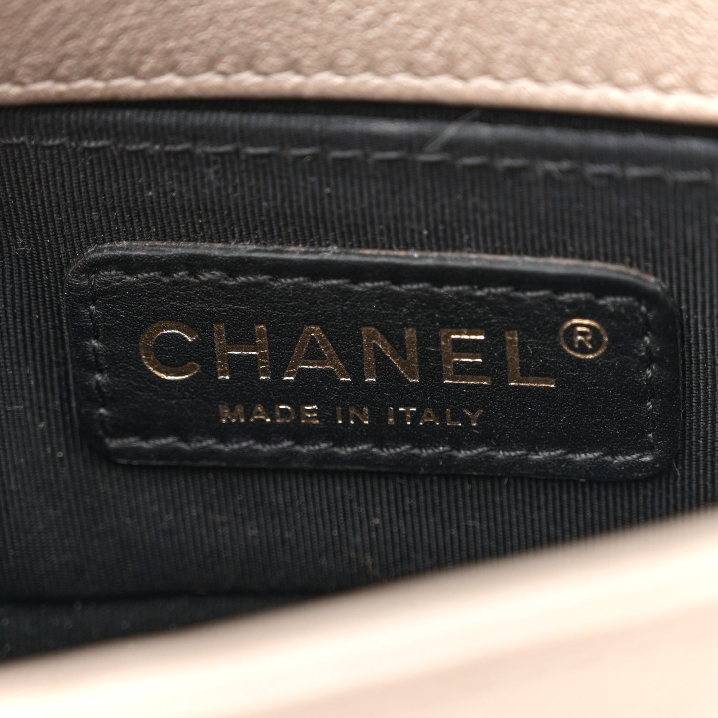 Metallic Lambskin Mini Scaled Boy Flap Gold