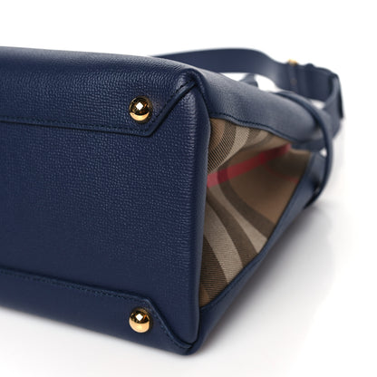 Burberry Derby Calfskin Vintage Check Medium Banner Tote Regency Blue 8 of 8