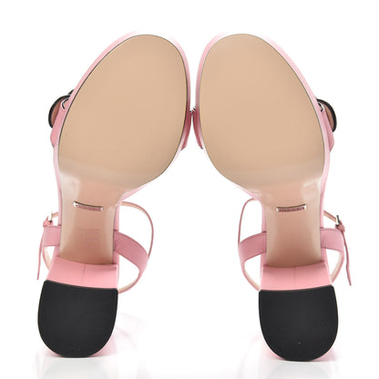 Gucci Calfskin GG Marmont Ankle Wrap 30/115mm Platform Sandals 39 Wild Rose 5 of 8