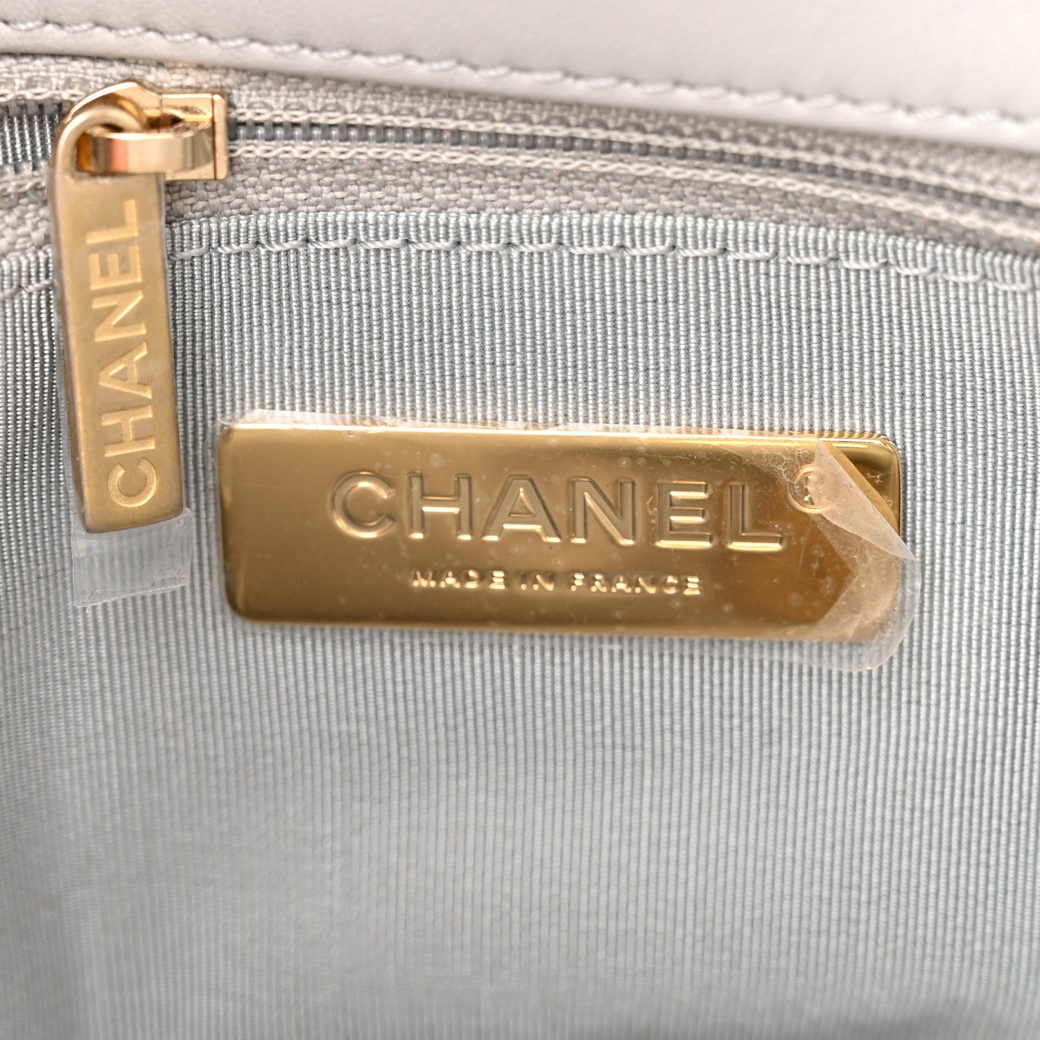 Chanel Lambskin Quilted Medium Chanel 19 Flap Grey 6 of 10