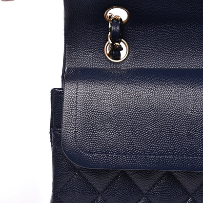Chanel Caviar Quilted Medium Double Flap Navy 9 of 11