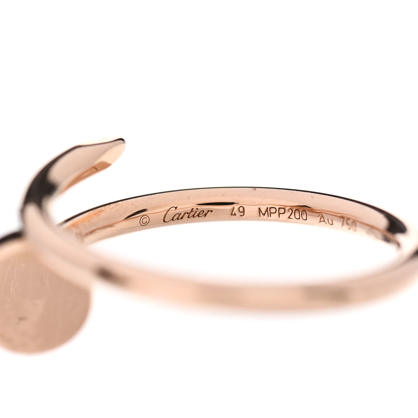18K Pink Gold Small Juste Un Clou Ring 49 4.75