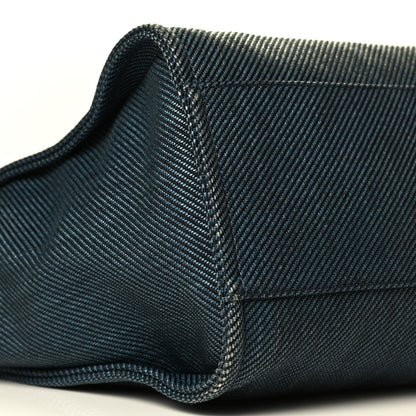 Chanel Mixed Fibers Calfskin Medium Deauville Tote Navy Blue 6 of 8