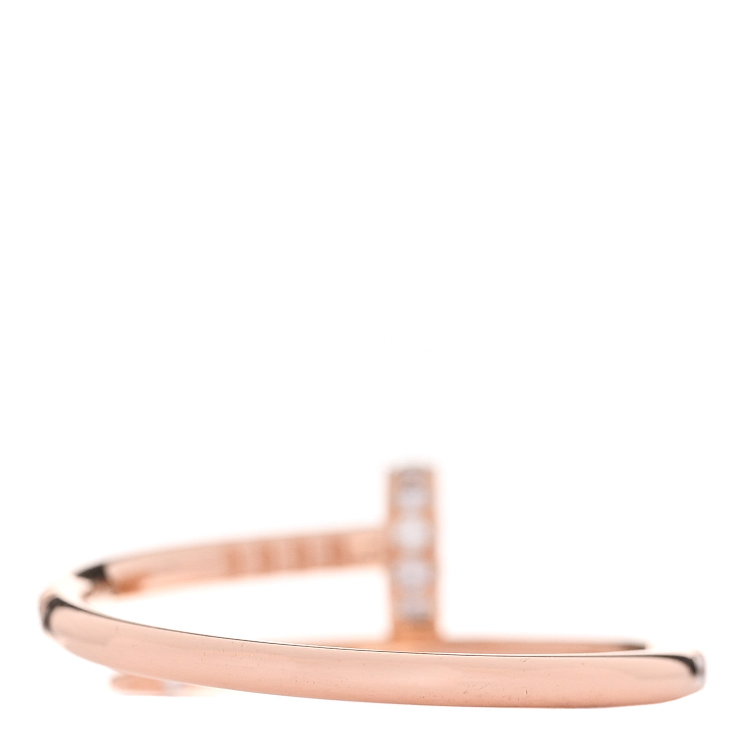 Cartier 18K Pink Gold Diamond Juste Un Clou Paved Ring 58 8.5 3 of 6