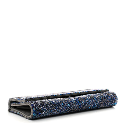 Judith Leiber Swarovski Crystal Perry Flap Clutch Blue 4 of 11