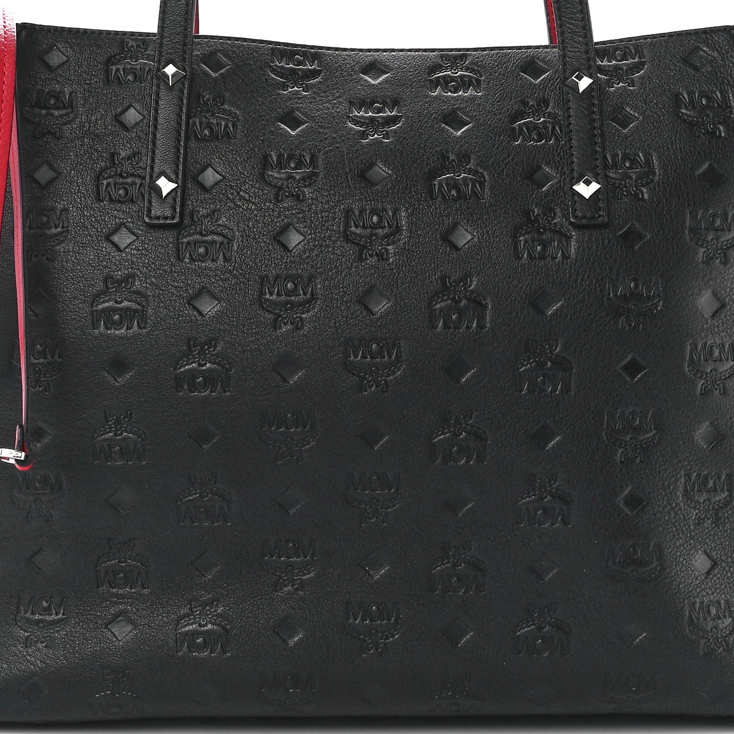 Calfskin Ottomar Monogram Medium Klara Shopper Tote Black