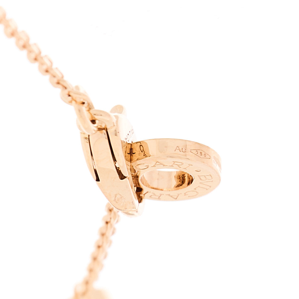 18K Rose Gold Diamond Mother of Pearl Small Divas' Dream Pendant Necklace