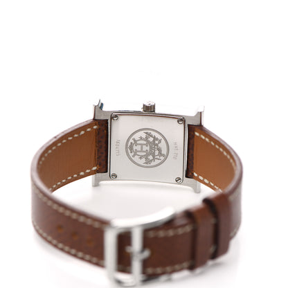 Hermes Stainless Steel Epsom 21mm Heure H Hour Quartz Watch Brique 7 of 10