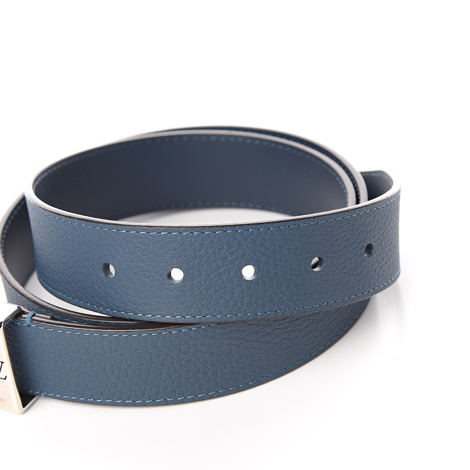 Louis Vuitton Taurillon 35mm Pont Neuf Belt 100 40 Blue 5 of 6