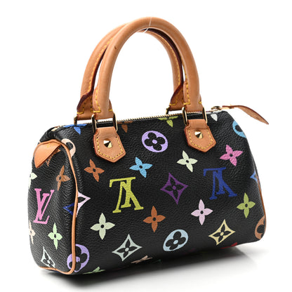 Louis Vuitton Monogram Multicolor Mini Sac HL Speedy Black 3 of 7