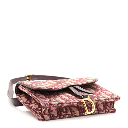 Christian Dior Oblique Saddle Belt Bag Bordeaux 4 of 10