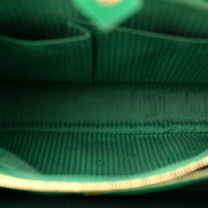Fendi Vitello Elite Flamingo Regular 2Jours Tote Emerald 5 of 18