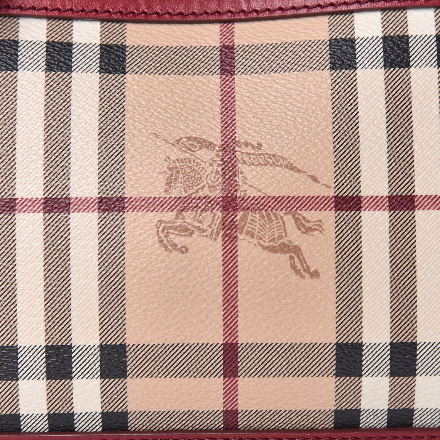 Burberry Haymarket Check Small Peyton Crossbody Clutch Bag Military Red 8 of 10