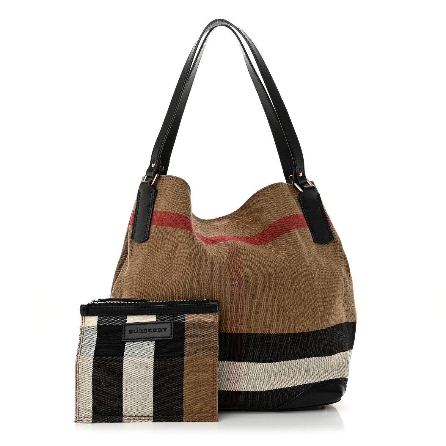 Burberry Canvas Mega Check Medium Maidstone Black 3 of 14