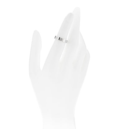 Cartier 18K White Gold Diamond 4mm LOVE Wedding Band Ring 49 5 2 of 4