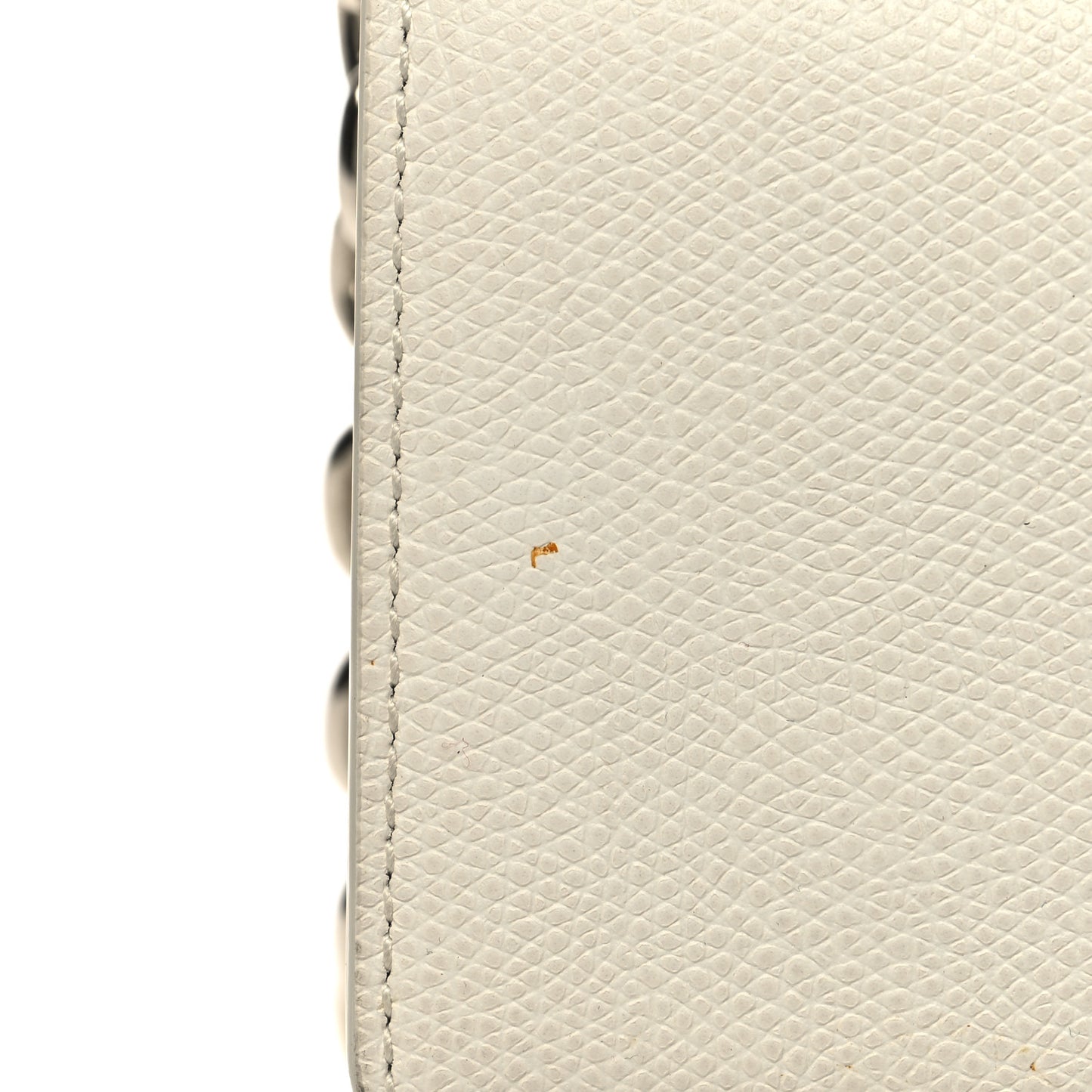 Grained Calfskin 30 Montaigne Chain Flap Bag White