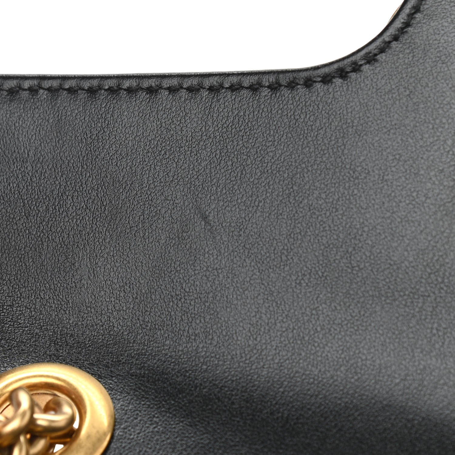 Gucci Calfskin Matelasse Mini GG Marmont Shoulder Bag Black 13 of 15