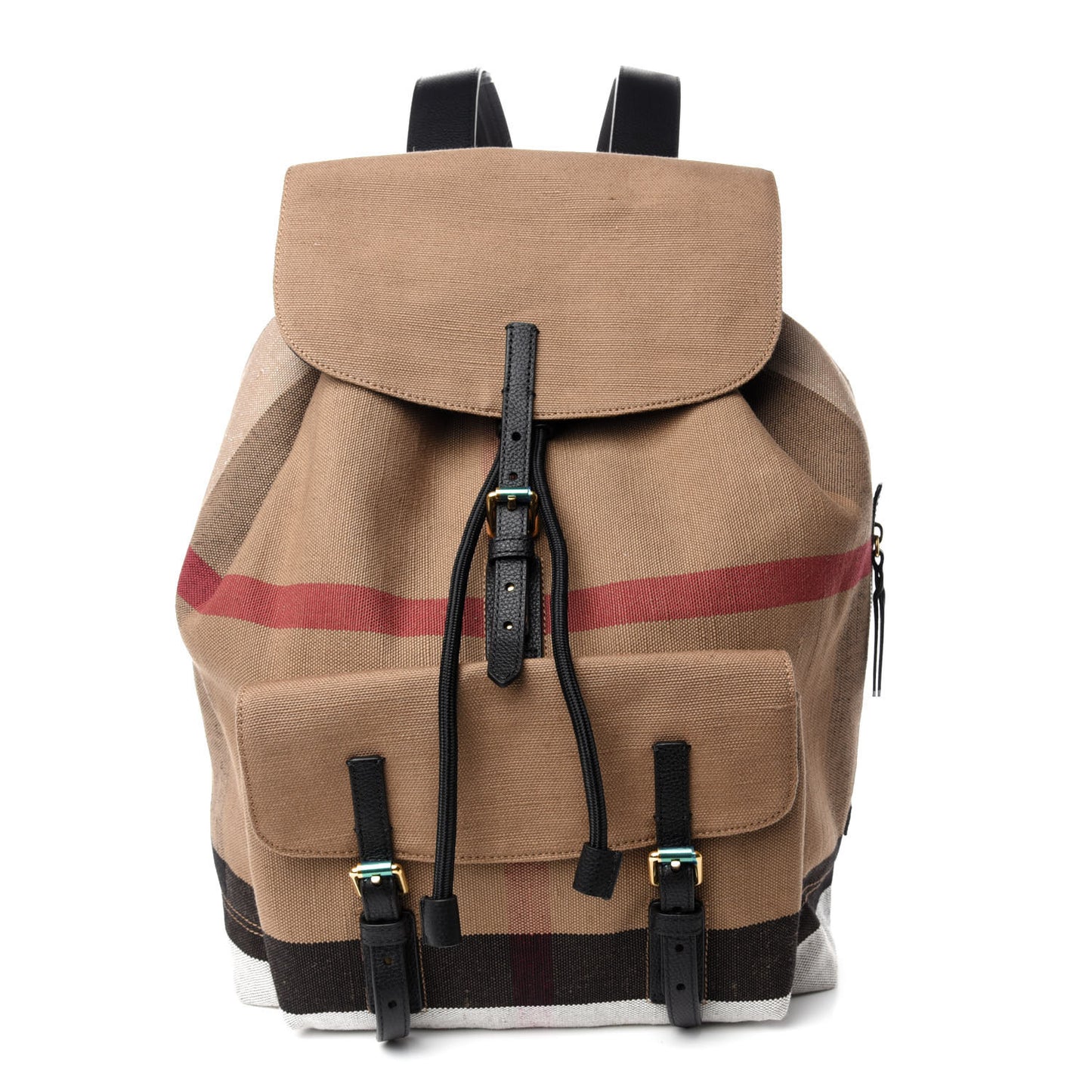 Canvas Mega Check Small Brookdale Backpack Black