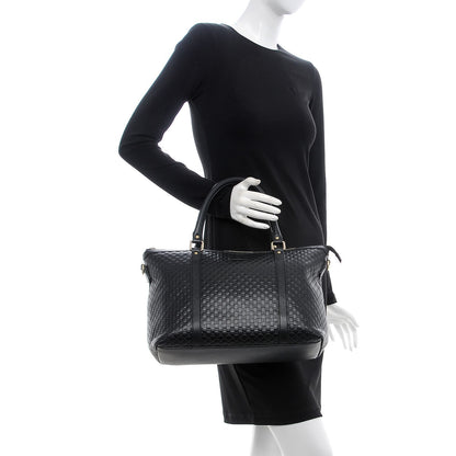 Gucci Soft Microguccissima Medium Zippered Satchel Black 2 of 12