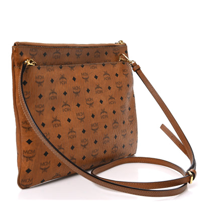 MCM Visetos Medium Crossbody Pouch Cognac 3 of 13