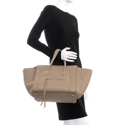 Celine Supple Calfskin Medium Phantom Luggage Beige 2 of 8