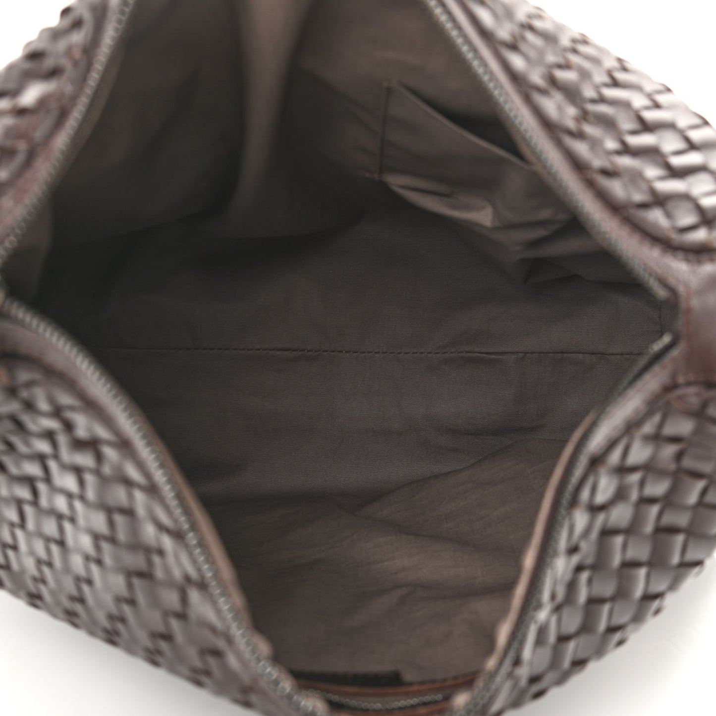 Nappa Intrecciato Shoulder Bag Ebano