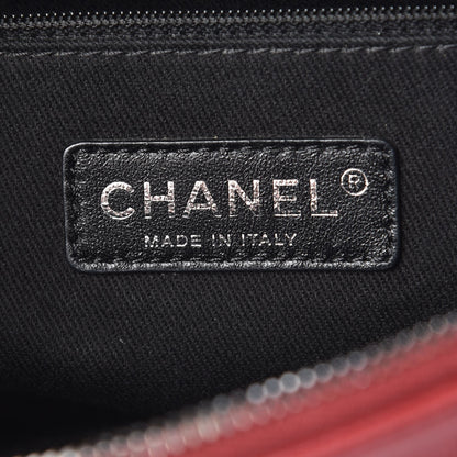 Chanel Glazed Calfskin Quilted Medium Duo Flap Dark Red 6 of 12