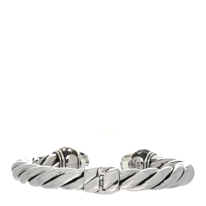 David Yurman Sterling Silver Diamond Prasiolite 10mm Moonlight Ice Bracelet 3 of 5