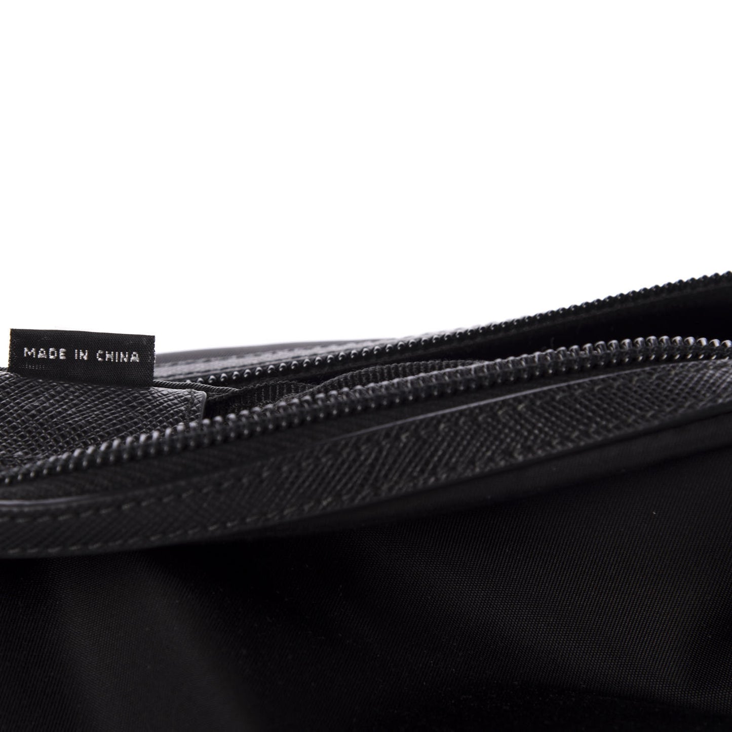 Nylon Saffiano Toiletry Case Black