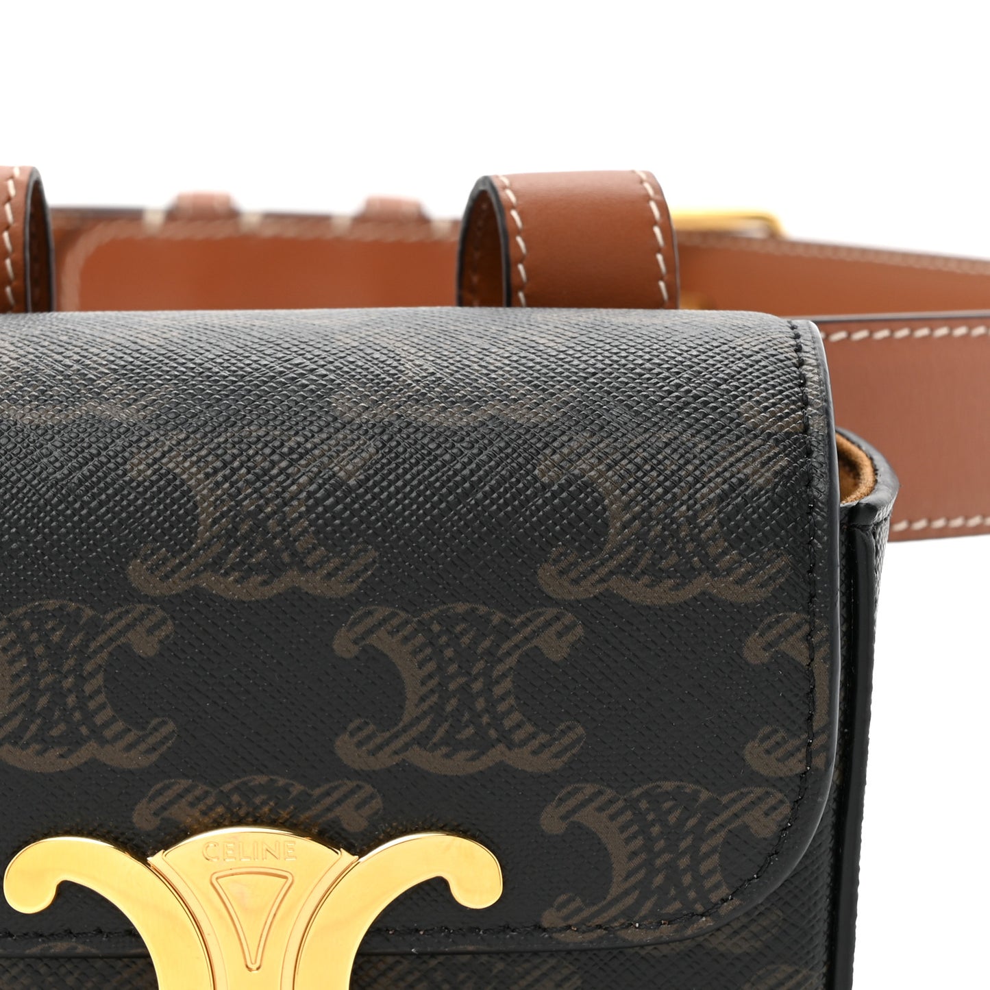 Triomphe Mini Canvas Claude Belt Bag  80 32 Tan