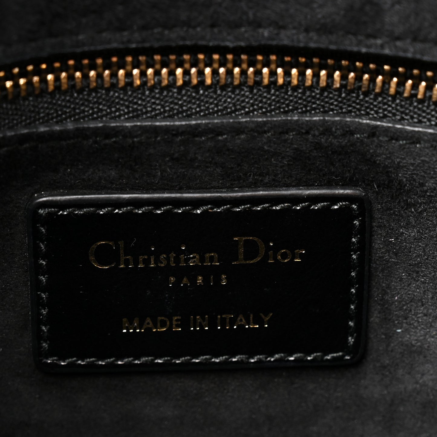 Crinkled Patent Cannage Small Lucky Badges My Lady Dior Black