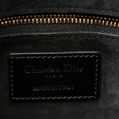 Christian Dior Crinkled Patent Cannage Small Lucky Badges My Lady Dior Black 6 of 13