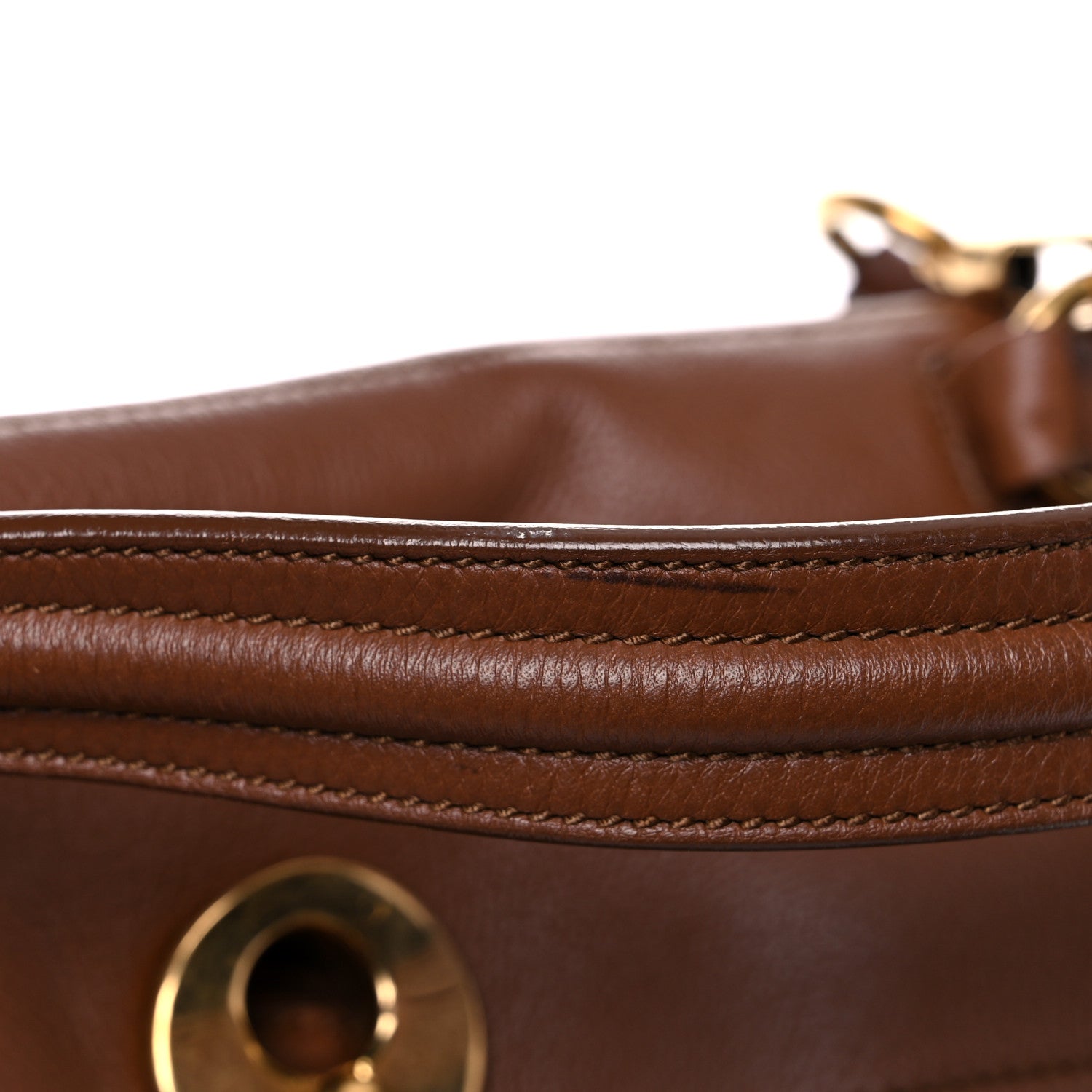Saint Laurent Calfskin Canvas Medium Muse Two Brown 19 of 23