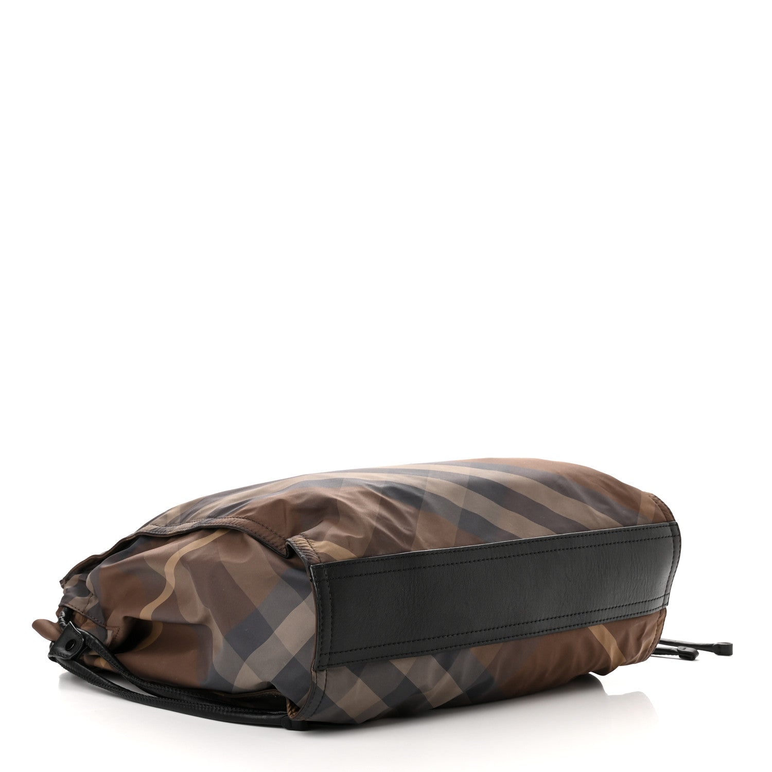 Burberry Nylon Check Small Buckleigh Packable Tote Brown 4 of 11