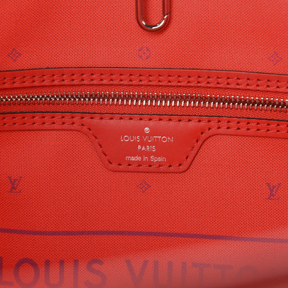 Louis Vuitton Monogram Escale Neverfull MM Rouge 6 of 10