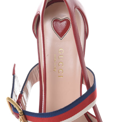 Gucci Nappa Pumps 37.5 Hibiscus Red 5 of 13