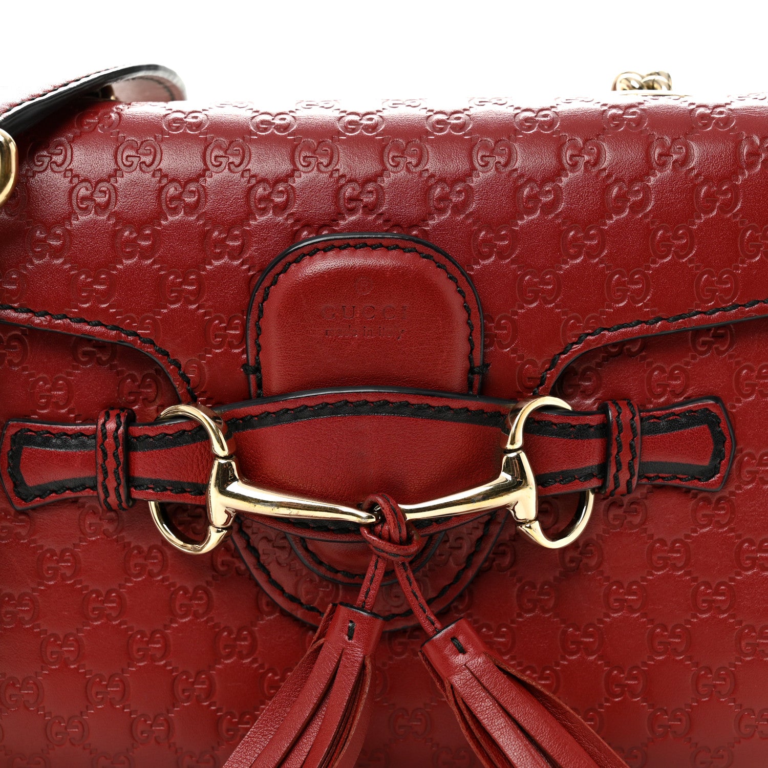 Gucci Soft Microguccissima Mini Emily Chain Shoulder Bag Rosso 8 of 10