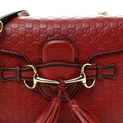 Gucci Soft Microguccissima Mini Emily Chain Shoulder Bag Rosso 8 of 10