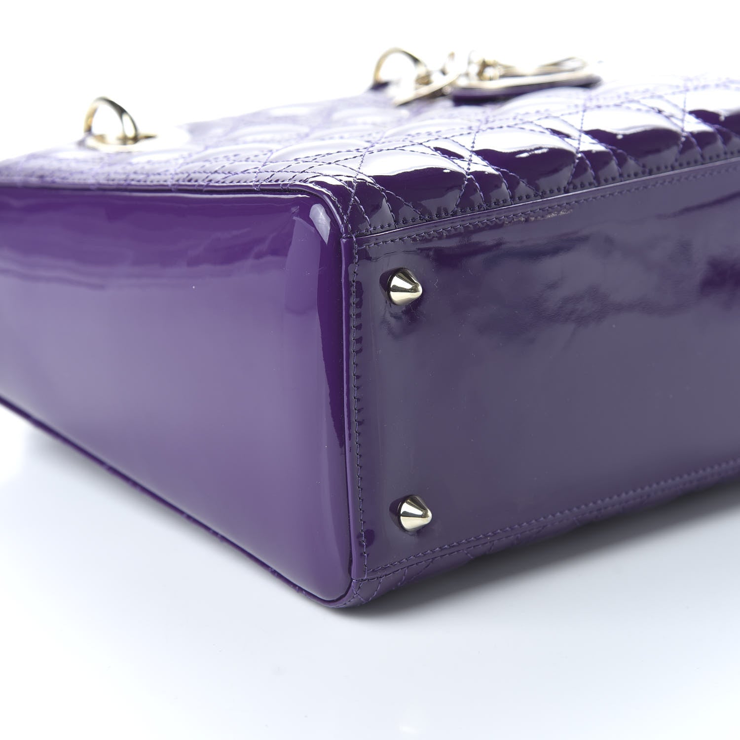 Christian Dior Patent Cannage Medium Lady Dior Purple 7 of 11