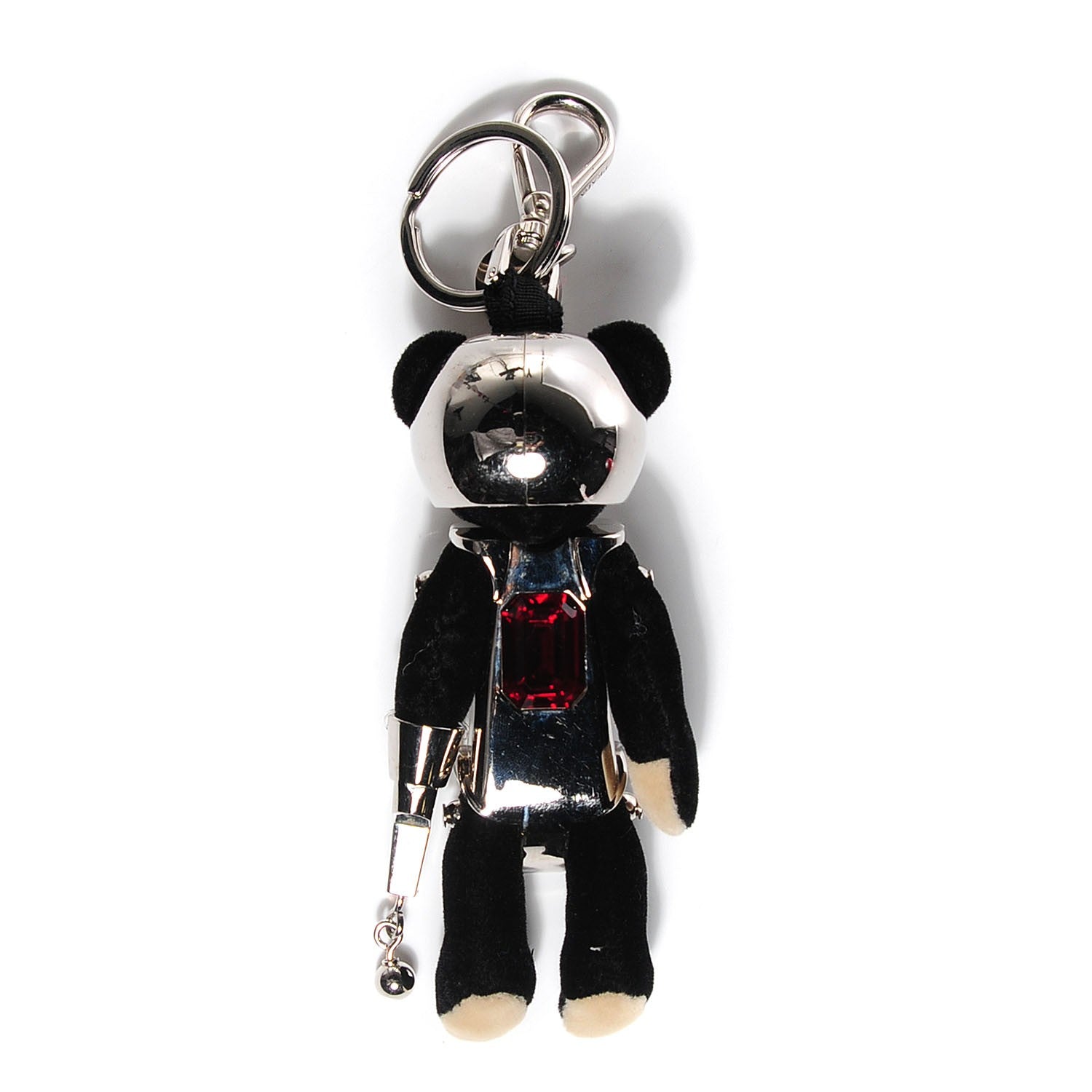 Prada Miss Orsy Trick Teddy Bear Keychain Charm 3 of 4