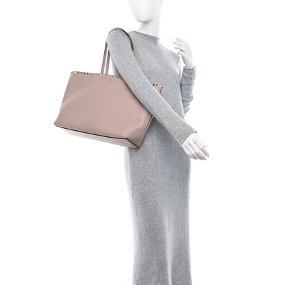 Valentino Garavani Grained Calfskin Rockstud Shoulder Tote Poudre 2 of 9