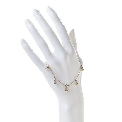 Chanel Crystal Charm CC Bracelet Gold 2 of 5