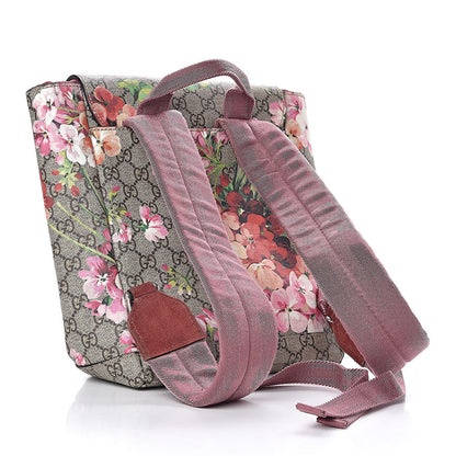 Gucci GG Supreme Monogram Blooms Small Single Buckle Backpack Beige Multicolor Dry Rose 3 of 10