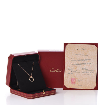 Cartier 18K Pink White Yellow Gold Diamond Trinity Pendant Necklace 7 of 7