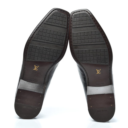 Louis Vuitton Calfskin Crocodile Embossed Mens Loafers 8 Brown 7 of 7
