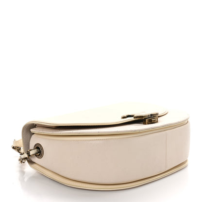 Chanel Shiny Calfskin Goatskin Quilted Medium Coco Curve Messenger Flap White 4 of 11