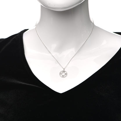 Tiffany 18K White Gold Diamond Small Atlas Open Pave Pendant Necklace 2 of 6