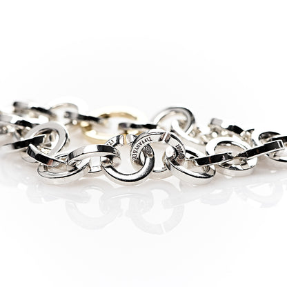 Tiffany Sterling Silver 18K Yellow Gold Circle Link Bracelet 3 of 4