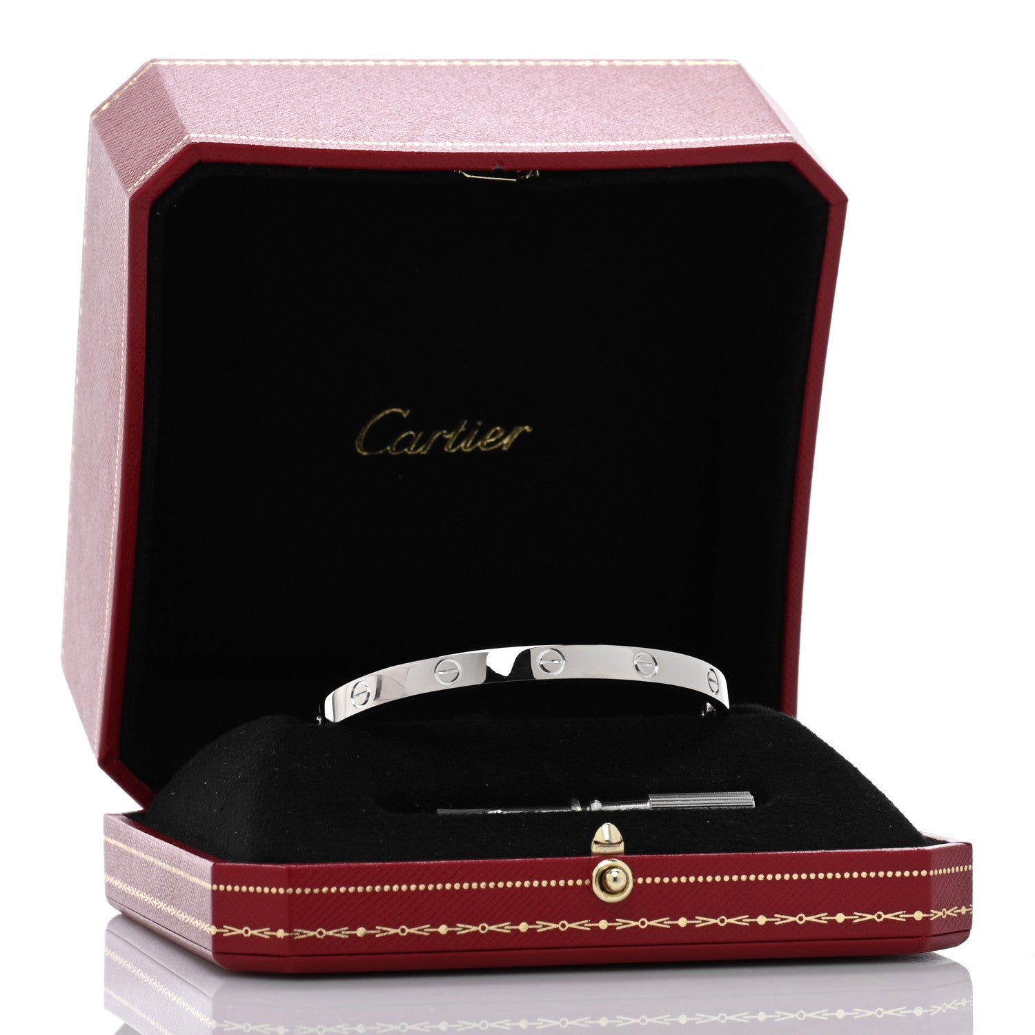 Cartier 18K White Gold LOVE Bracelet 19 8 of 8
